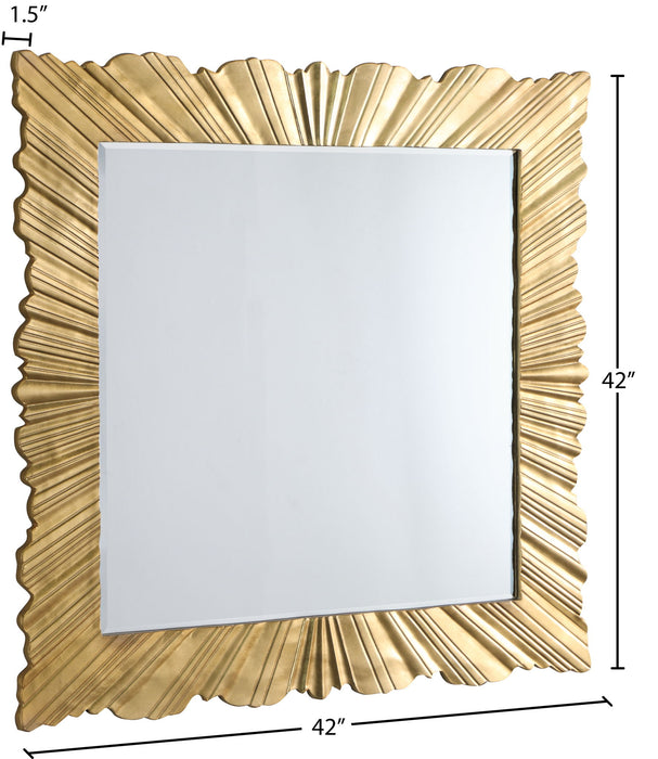 Golda - Leaf Mirror - Gold - Simple Home Plus