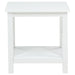 Skyview - Square Pine Wood Side End Table With Shelf - White - Simple Home Plus