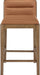 Ellis - Vegan Leather Upholstered Counter Stool (Set of 2) - Brown Base - Simple Home Plus