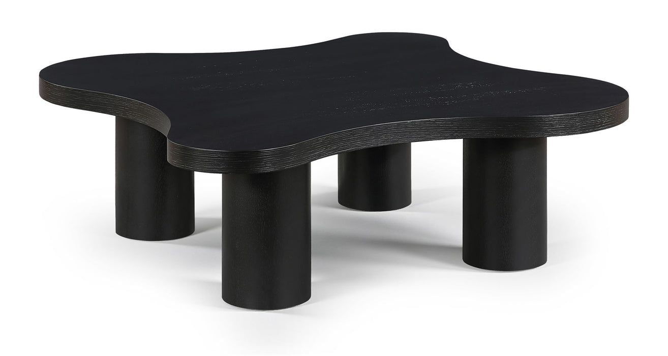 Cove - 48" Oak Veneer And Solid Wood Coffee Table - Simple Home Plus