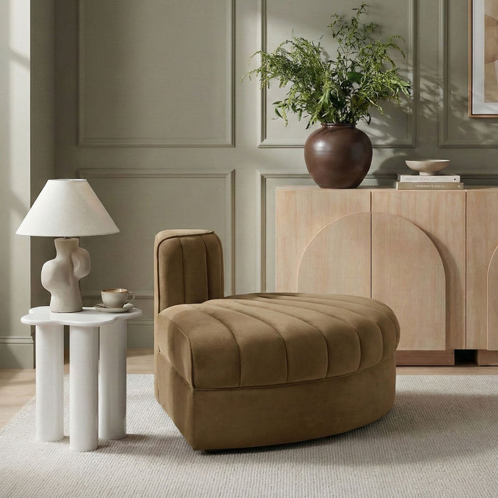 Rummi - Velvet Performance Fabric Upholstered Modular Chair - Simple Home Plus