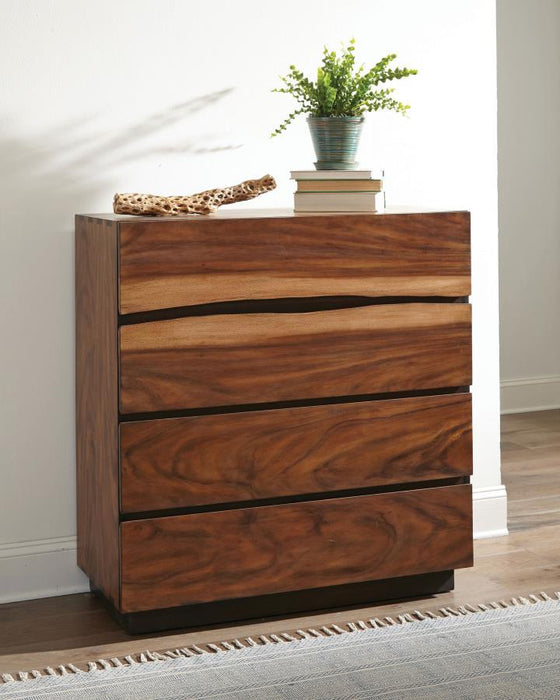 Winslow - 4-Drawer Bedroom Chest - Smokey Walnut - Simple Home Plus