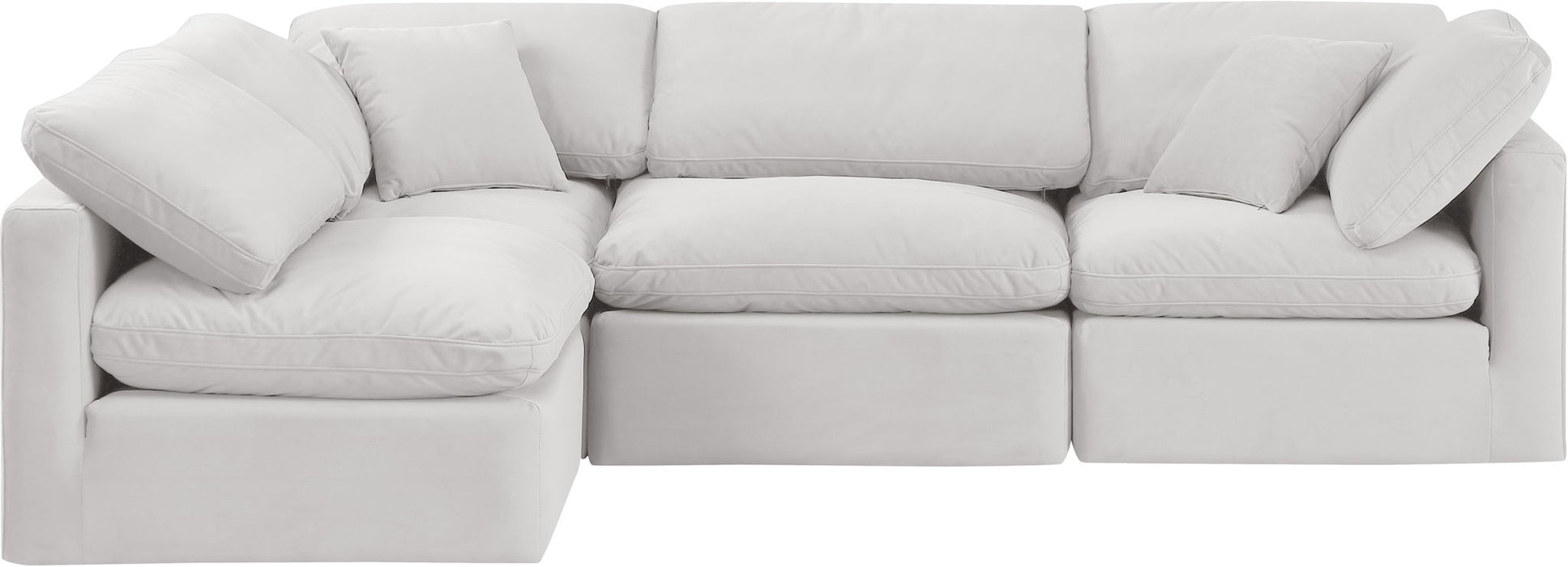 Indulge - Velvet 4 Piece Modular Sectional - Simple Home Plus