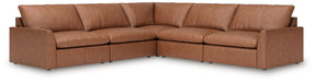 Whitehaven - 5-Piece Sectional With 2 Armless Chairs - Caramel - Simple Home Plus