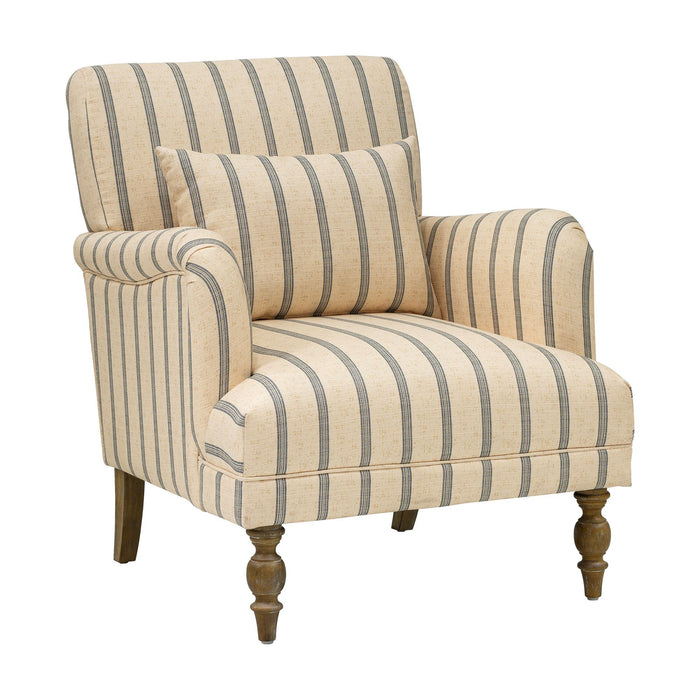 Amanda - Accent Chair - Linen / Blue - Simple Home Plus