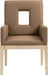 Gwendolyn - Faux Leather Dining Arm Chair With Natural Frame - Simple Home Plus