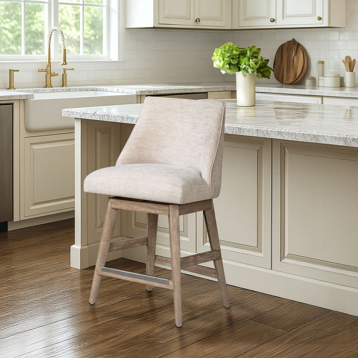 Winfield - Swivel Counter Stool - Gray - Simple Home Plus