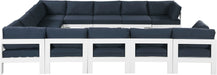 Nizuc - Outdoor Patio 12 Piece Modular Sectional With White Frame - Simple Home Plus