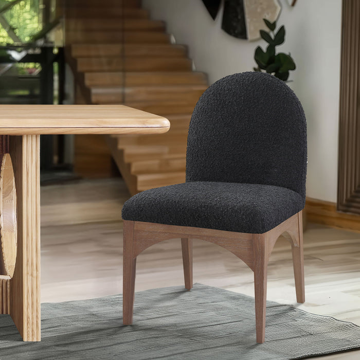 Waldorf - Boucle Dining Side Chair With Natural Legs - Simple Home Plus