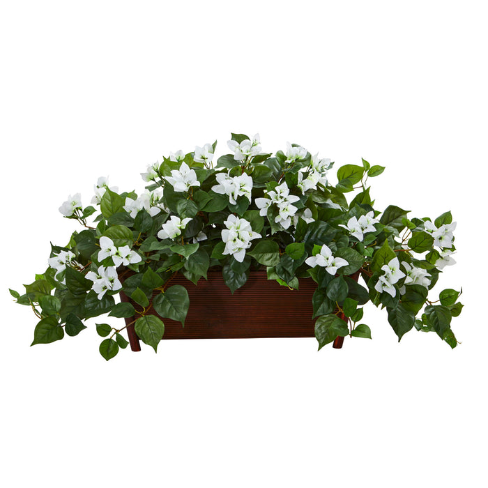 18" Bougainvillea Artificial Plant in Decorative Planter