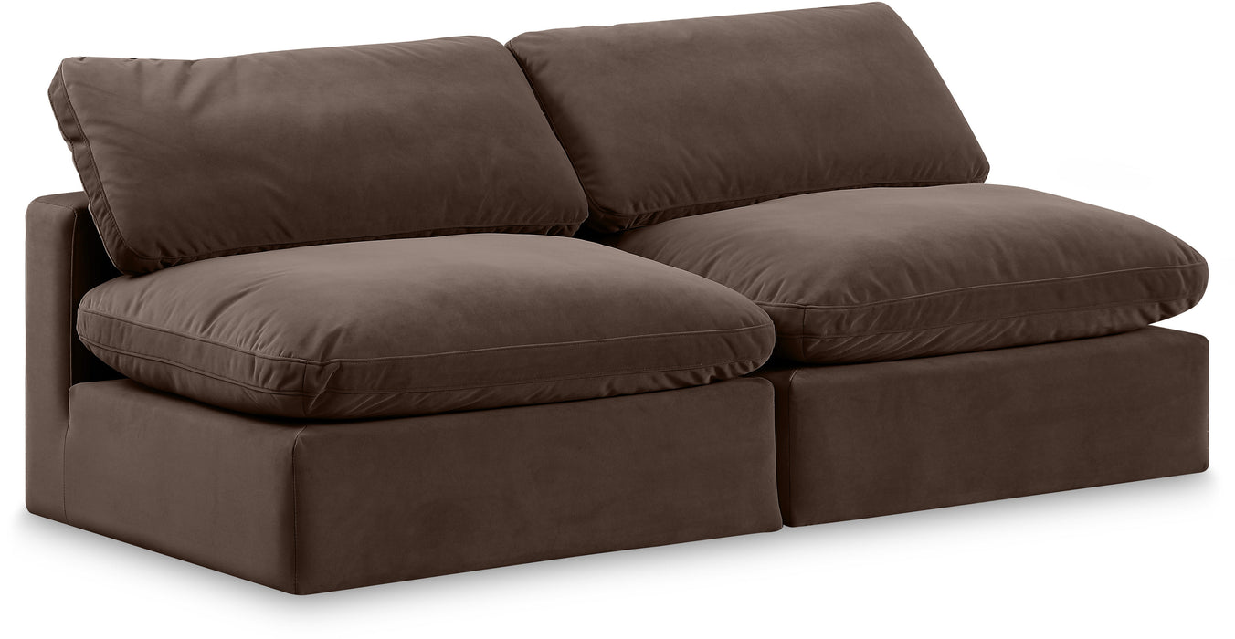 Comfy - Velvet Modular Armless Sofa 2 Seats - Simple Home Plus