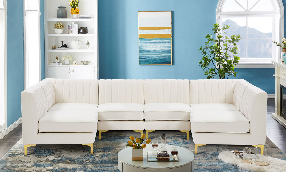 Alina - 6 Piece Modular U-Shaped Sectional - Simple Home Plus