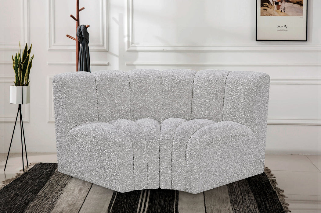 Arc - Boucle Fabric 2 Piece Modular Sofa - Simple Home Plus
