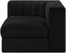 Rummi - Velvet Performance Fabric Upholstered Modular Corner Chair - Simple Home Plus