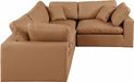 Comfy - 4 Piece Faux Leather Modular Sectional - Simple Home Plus