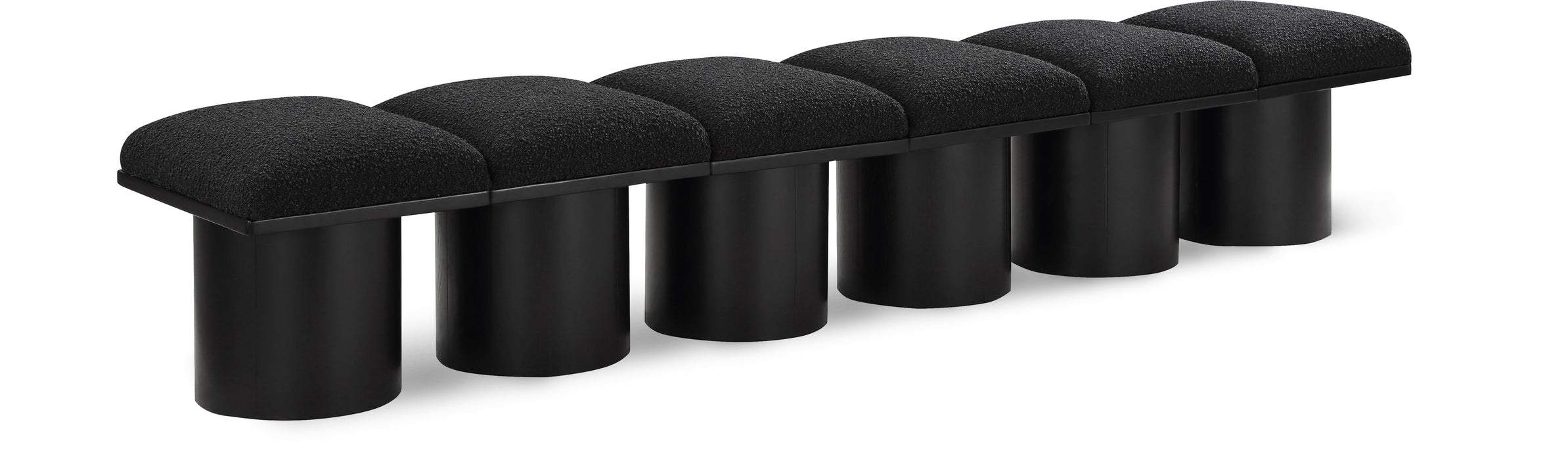 Pavilion - 6 Piece Modular Bench With Black Base - Simple Home Plus