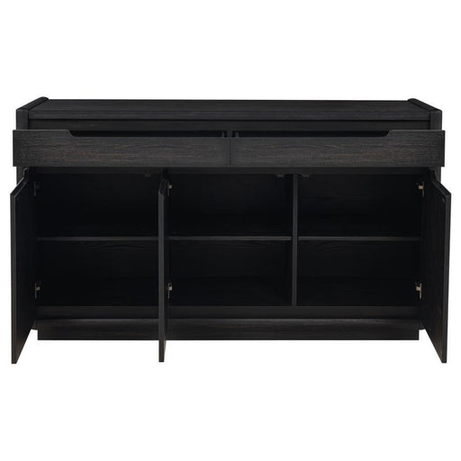 Leandro - 2-Drawer Dining Sideboard Server - Burnished Black - Simple Home Plus