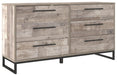 Neilsville - Whitewash - Six Drawer Dresser - Vinyl-Wrapped - Simple Home Plus
