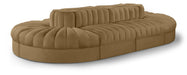 Rummi - Oval Velvet Performance Fabric Upholstered 8 Piece Modular Sectional - Simple Home Plus