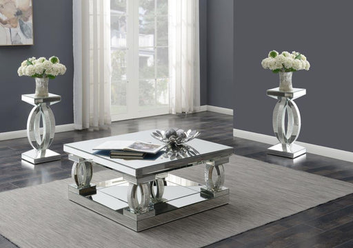 Amalia - Mirrored Coffee Table Set - Simple Home Plus