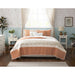 Dawn - King 6 Piece Reversible Coverlet Set - Coral - Simple Home Plus