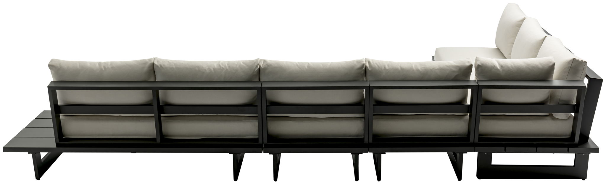 Maldives - 5 Piece Water Resistant Outdoor Patio Modular Sectional With Gray Base - Simple Home Plus