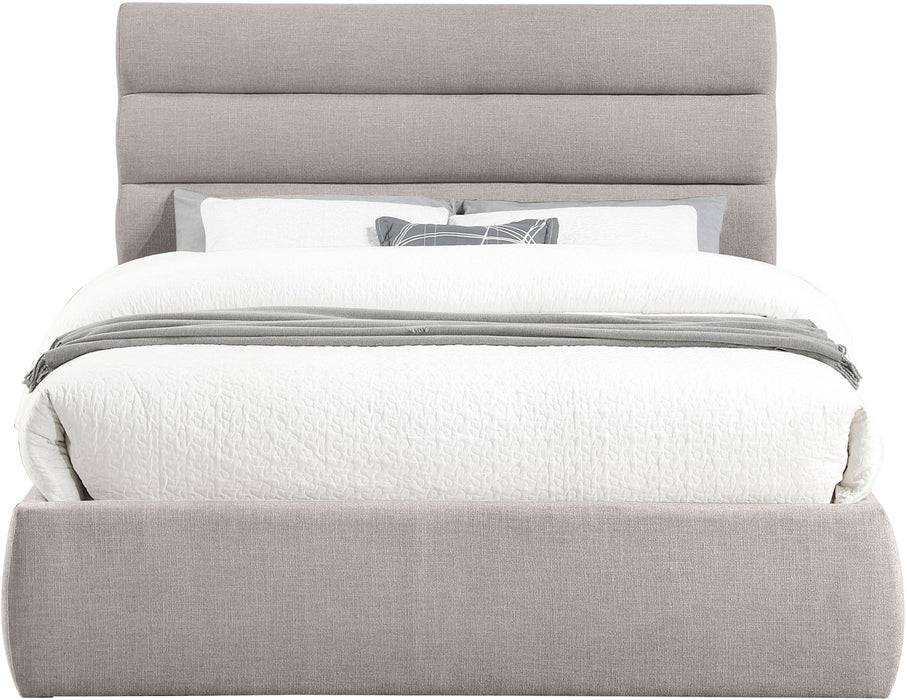 Adam - Linen Fabric Bed With 52" Headboard - Simple Home Plus