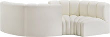 Arc - Faux Leather 4 Piece Curved Modular Sofa - Simple Home Plus
