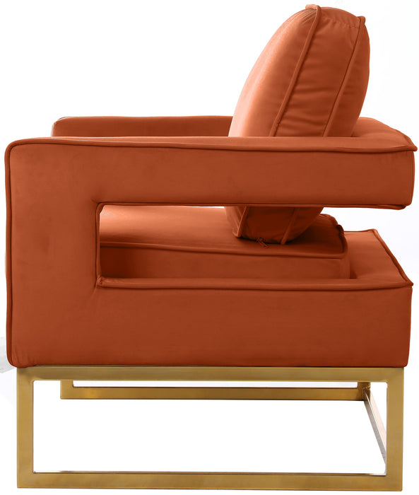 Noah - Accent Chair with Gold Legs - Simple Home Plus