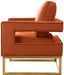 Noah - Accent Chair with Gold Legs - Simple Home Plus