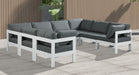 Nizuc - Outdoor Patio 8 Piece Modular Sectional With White Frame - Simple Home Plus