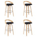 Sonia - Modern Swivel Bar Height Stool - Patterned Oak Wood Finish - Simple Home Plus