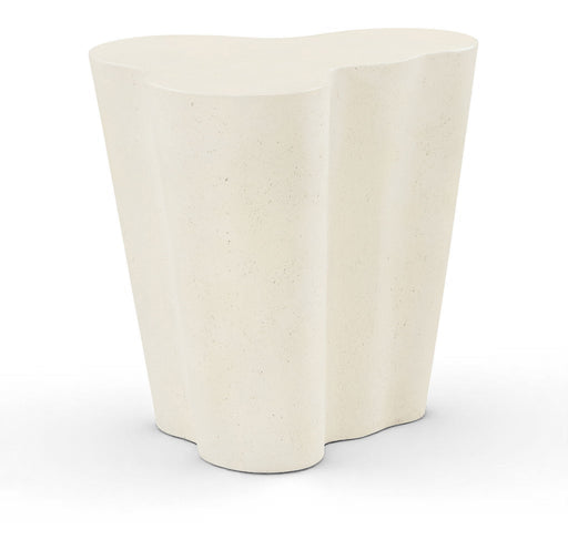 Monza - Concrete And Fiberglass Indoor / Outdoor End Table - Cream - Simple Home Plus