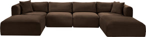 Shaggy - 6 Piece Modular Sectional With 2 Ottomans - Simple Home Plus