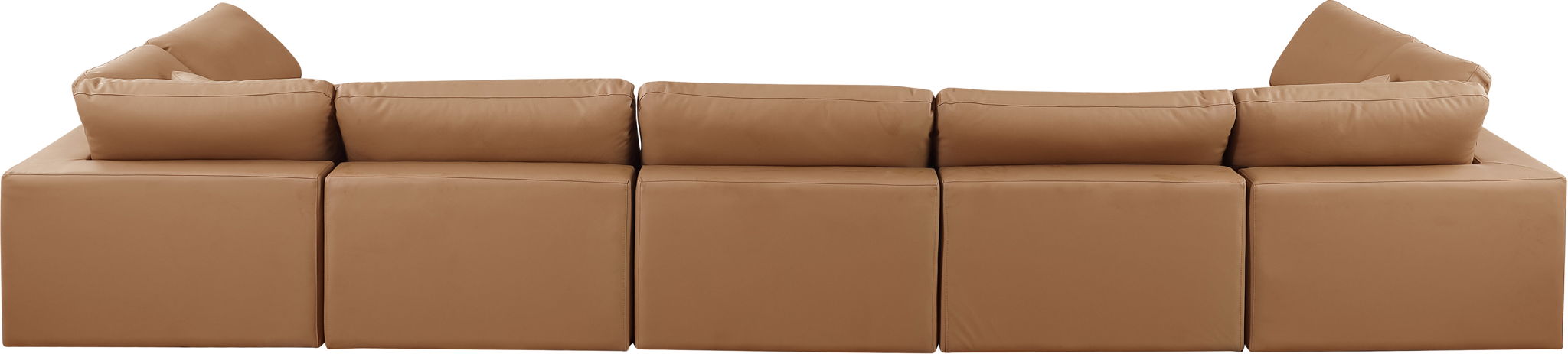Comfy - 7 Piece Faux Leather Modular Armless Sectional - Simple Home Plus