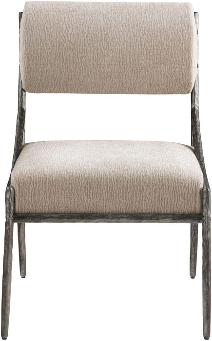 Bastille - Upholstered Dining Side Chair (Set of 2) - Silver Frame - Simple Home Plus