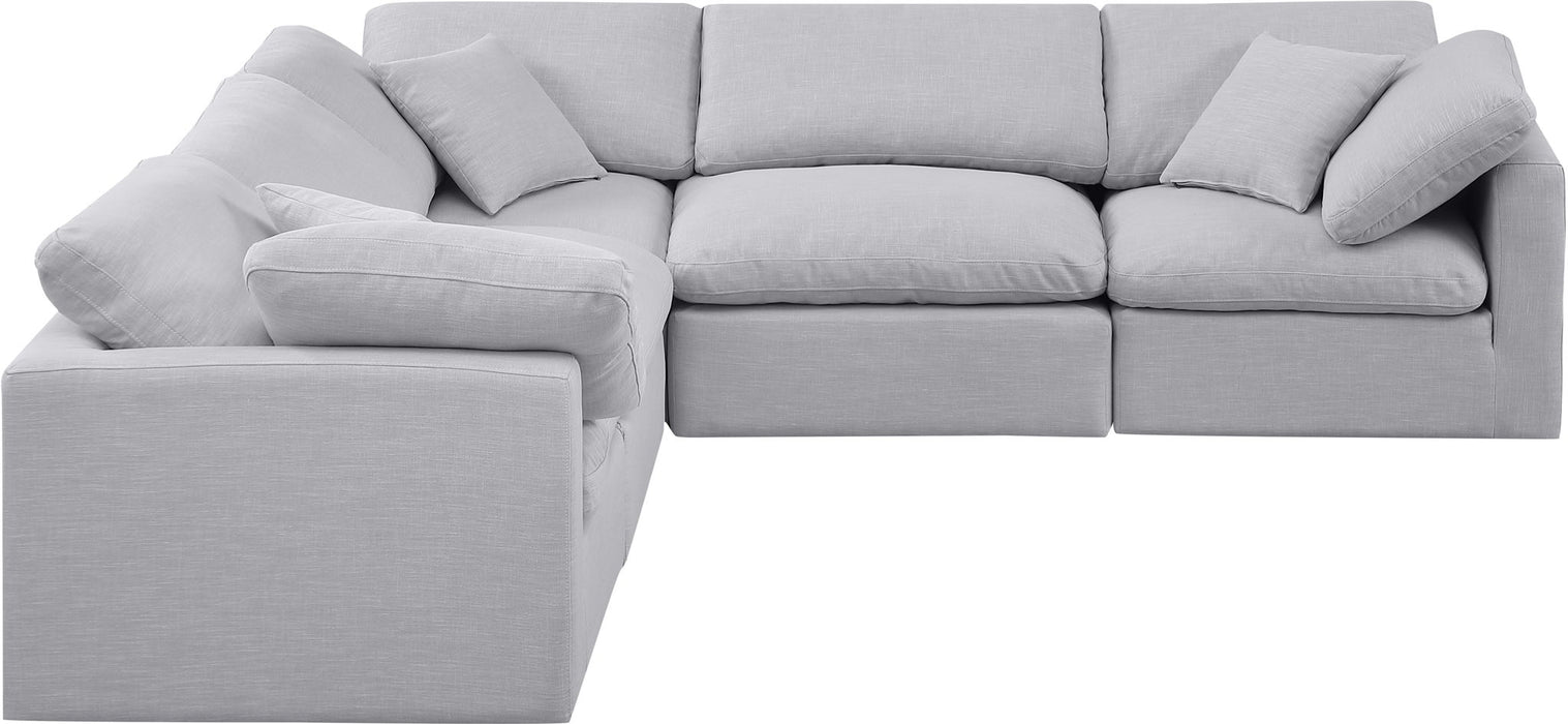 Indulge - Linen 5 Piece Modular Corner Sectional - Simple Home Plus
