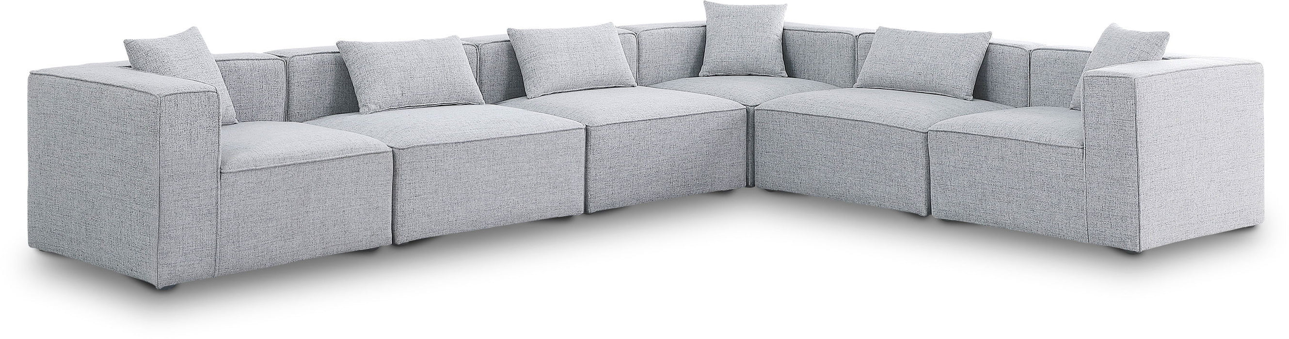 Cube - Linen 6 Piece Modular Corner Sectional - Simple Home Plus
