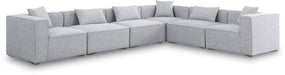 Cube - Linen 6 Piece Modular Corner Sectional - Simple Home Plus
