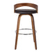 Sonia - 26" Counter Height Swivel Bar Stool - Walnut Wood - Simple Home Plus