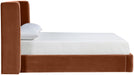 Kendall - Velvet Upholstered Bed - Cognac - Simple Home Plus