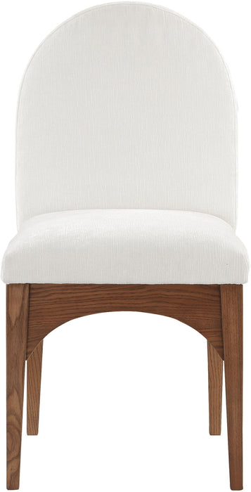 Waldorf - Chenille Dining Side Chair With Brown Legs - Simple Home Plus