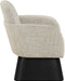 Marlowe - Linen Textured Fabric Upholstered Swivel Accent Chair - Stained Black - Simple Home Plus