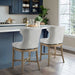 Carson - Counter Stool With Swivel Seat - Light Gray - Simple Home Plus