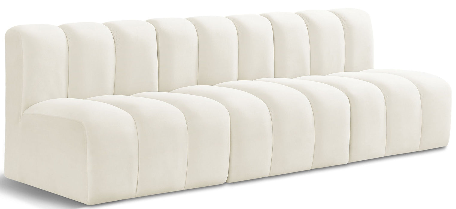 Arc - Velvet 3 Seats Modular Sofa - Simple Home Plus