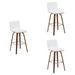 Vienna - Modern Swivel Bar Height Stool - Walnut Finished Wood Frame - Simple Home Plus