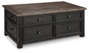 Tyler Creek - Grayish Brown / Black - Lift Top Cocktail Table - Simple Home Plus