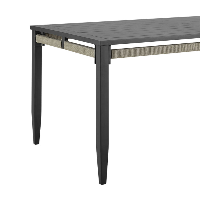 Zella - Rectangular Dining Table - Charcoal / Light Gray - Simple Home Plus