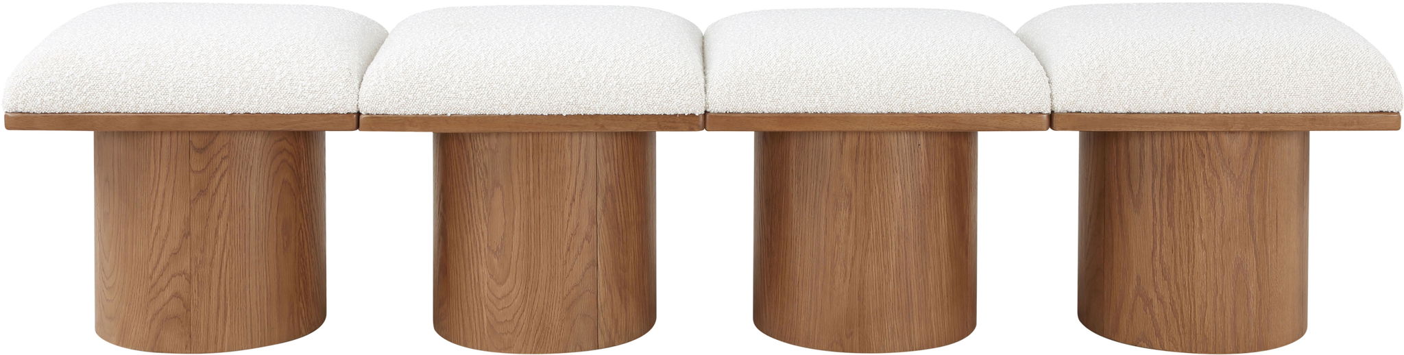 Pavilion - 4 Piece Modular Bench With Brown Base - Simple Home Plus