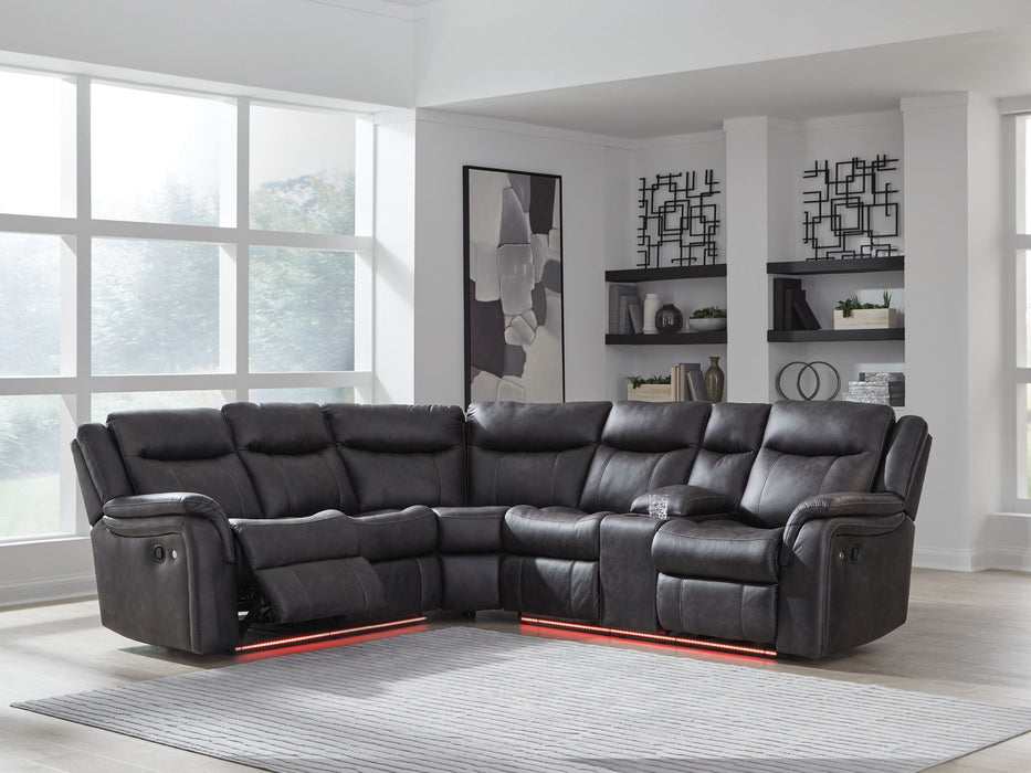 Sultan Meadow - Carbon - 2-Piece Reclining Sectional - Simple Home Plus